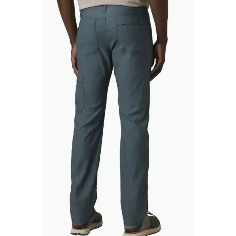 Prana NEW Stretch Zion Slim Pant II Mens 42 x30 Grey Blue Hike Convertible Cargo